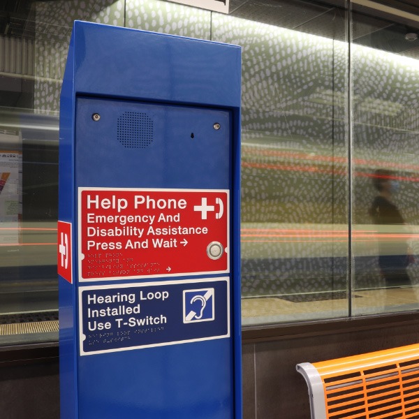 help point at South Bank busway